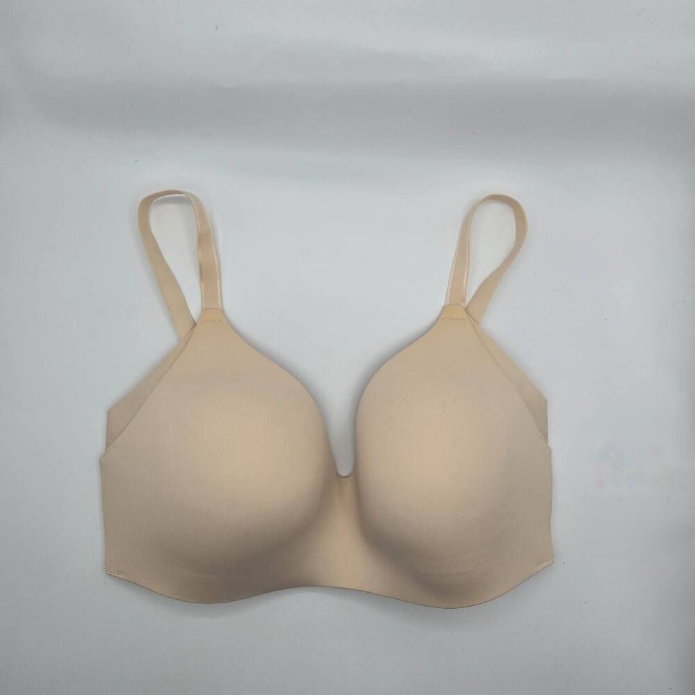 Knix Your Wing Side Smoothing Bra Size 6 Tan Wireless Back Coverage Contour
